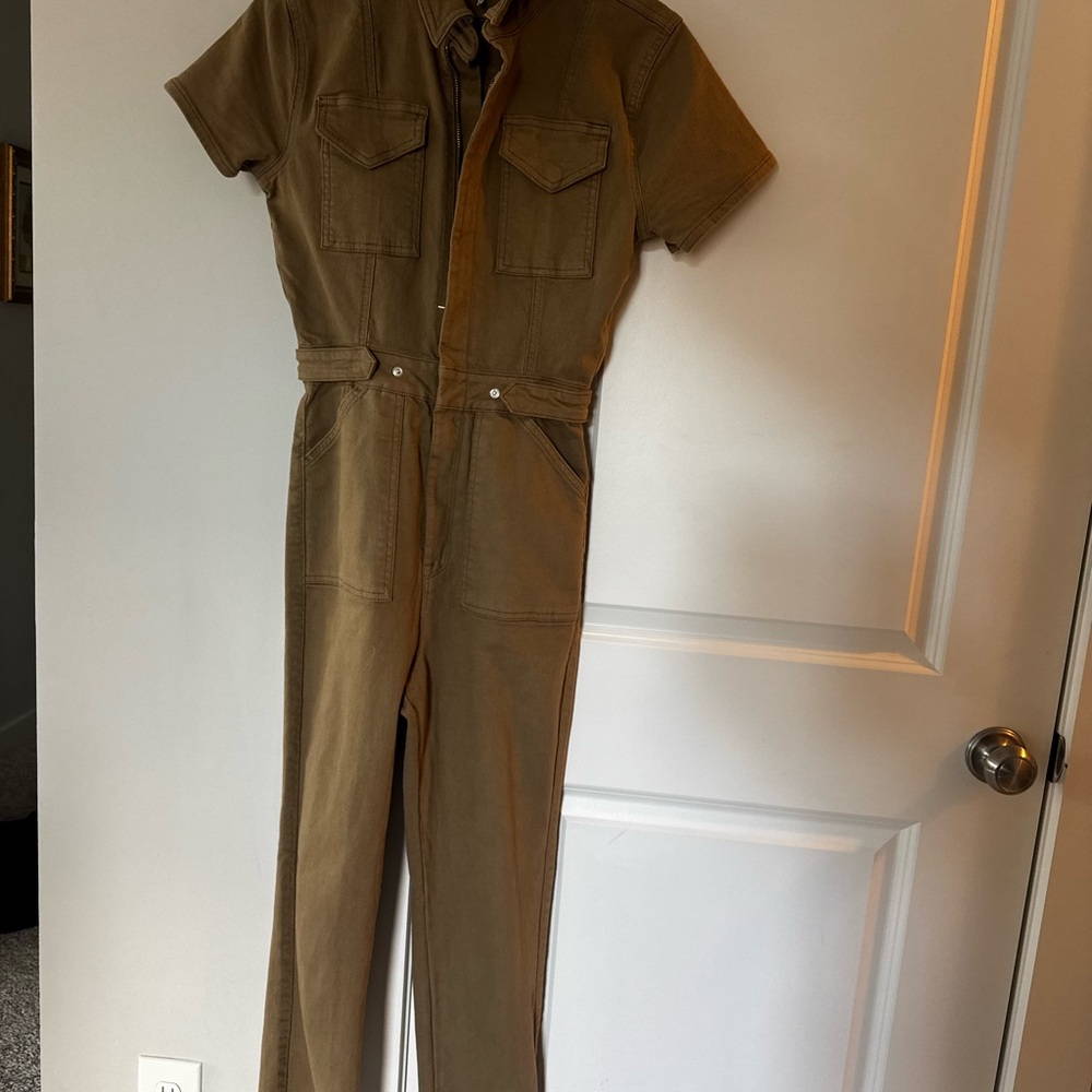 Good American Tan Jumpsuit